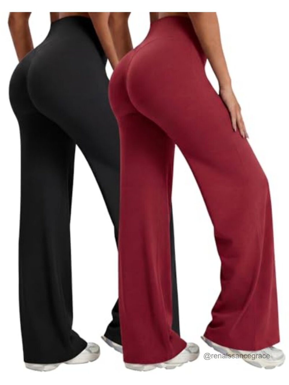 2 Pack High Waist Wide Leg Workout Leggings Buttery Soft Yoga Pants Seamless